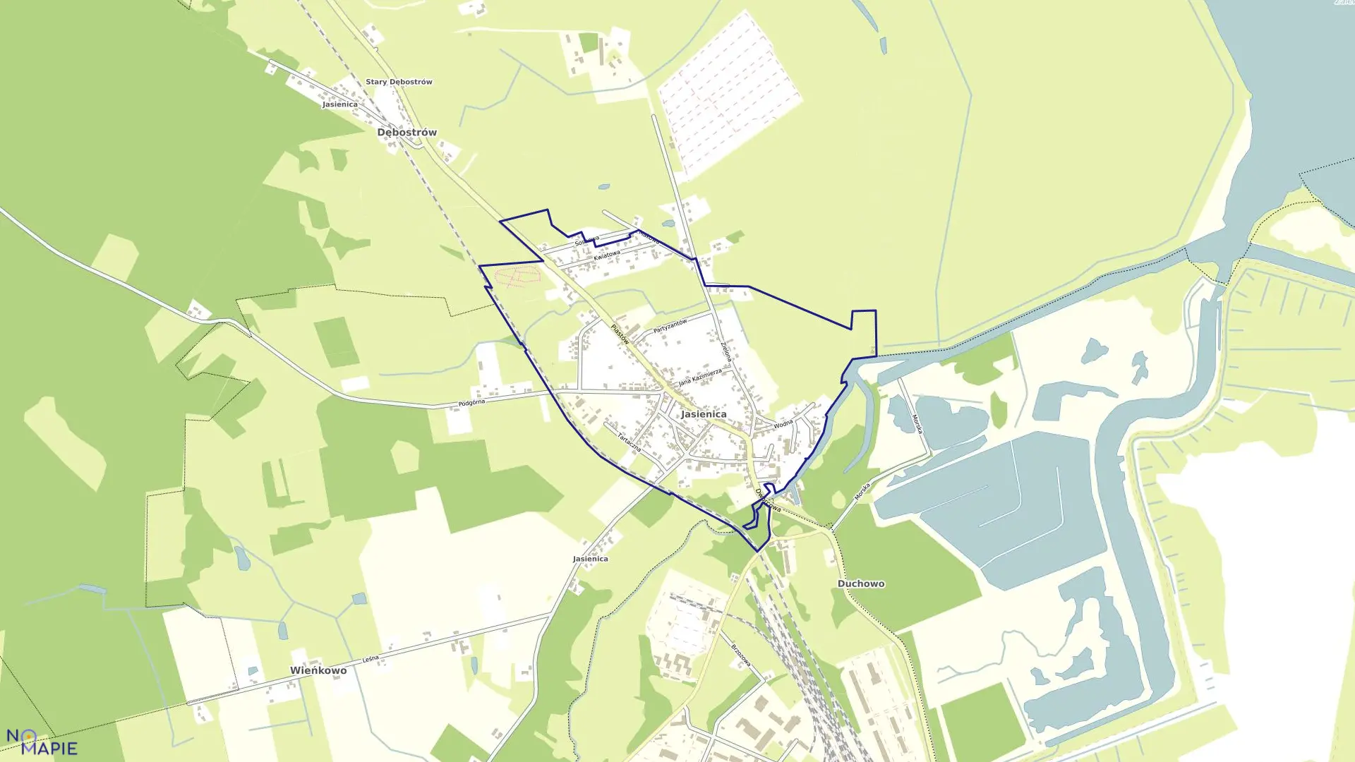 Mapa obrębu Police 1 w gminie Police